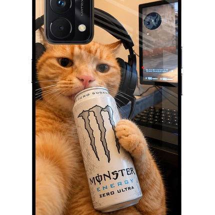 Gamer Cat Energy Realme GT Master Edition Glass Case