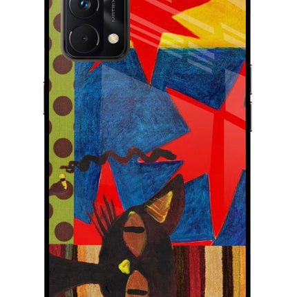 Pop Cat Realme GT Master Edition Glass Case Back Cover by Casekaro