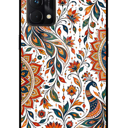 White Mayura Realme GT Master Edition Glass Case