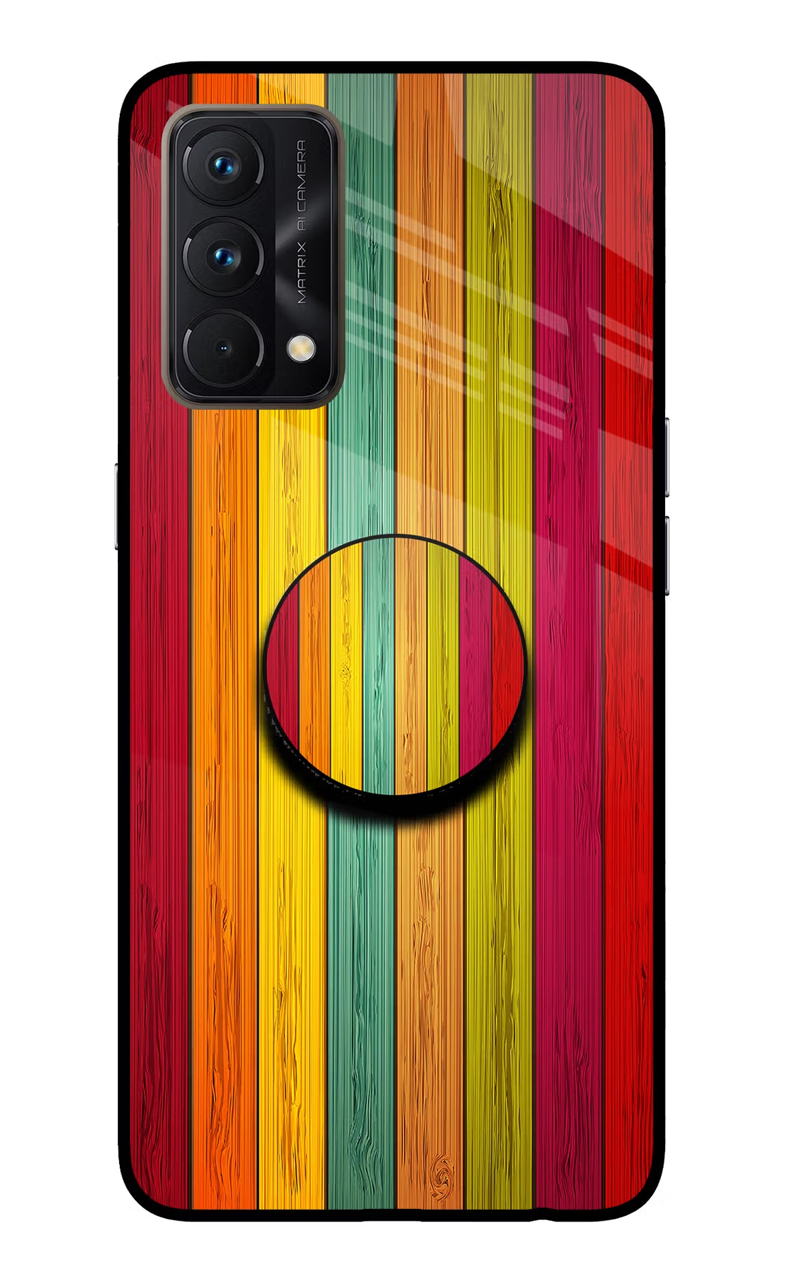 Multicolor Wooden Realme GT Master Edition Pop Case by Casekaro
