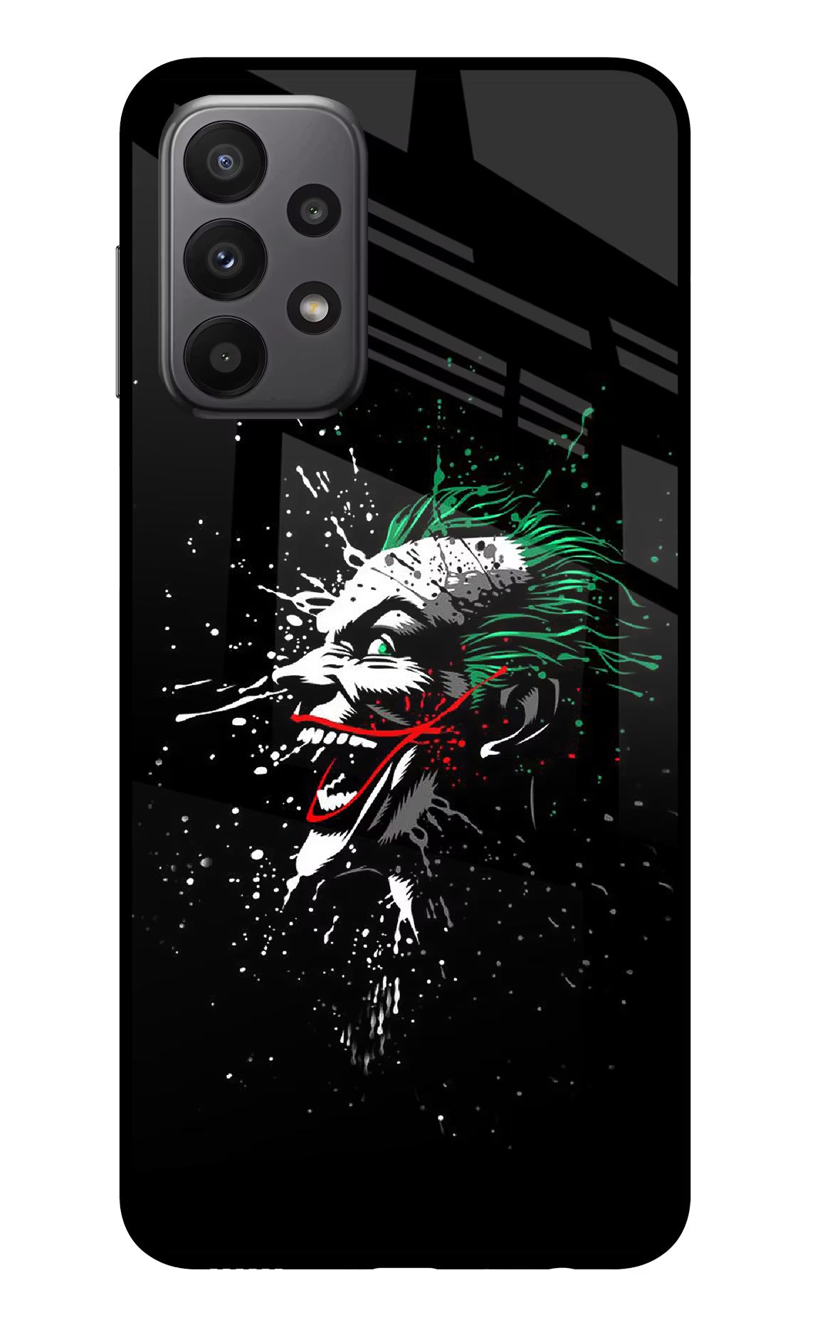Joker Samsung A23 Glass Case Back Cover by Casekaro