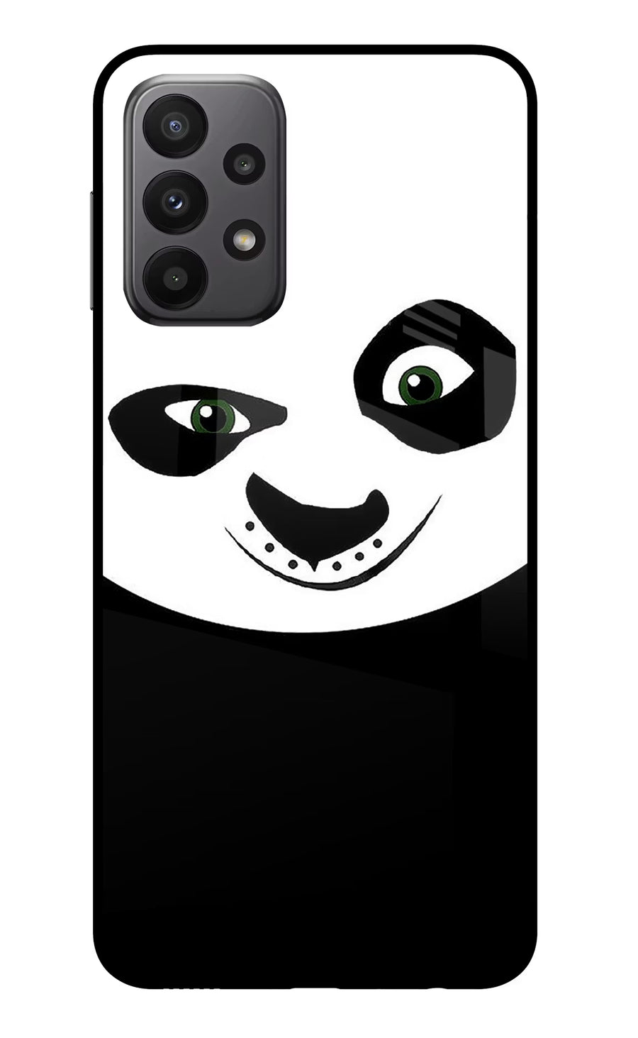 Panda Samsung A23 Back Cover, Glass case