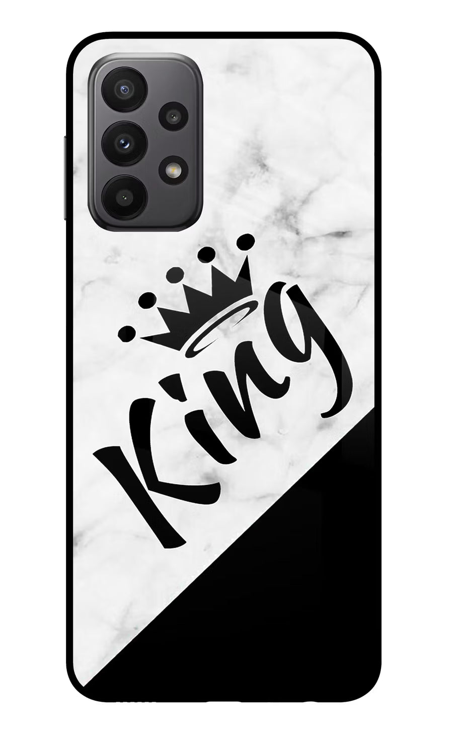 King Samsung A23 Back Cover, Glass case