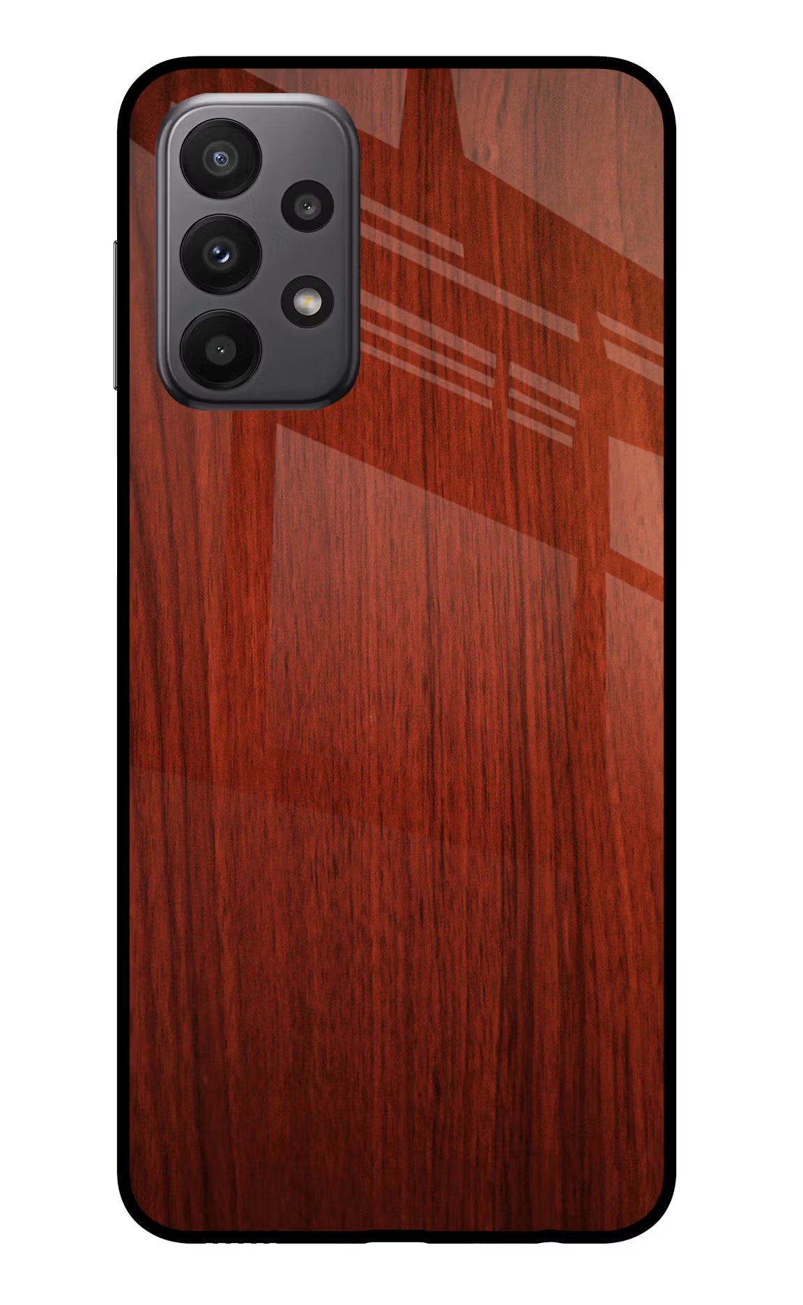 Wooden Plain Pattern Samsung A23 Glass Case Back Cover by Casekaro