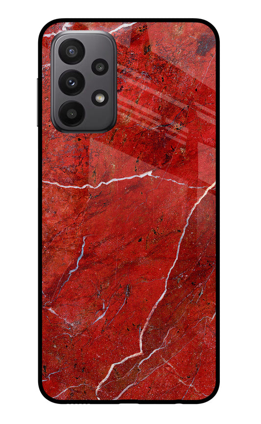 Red Marble Design Samsung A23 Glass Case