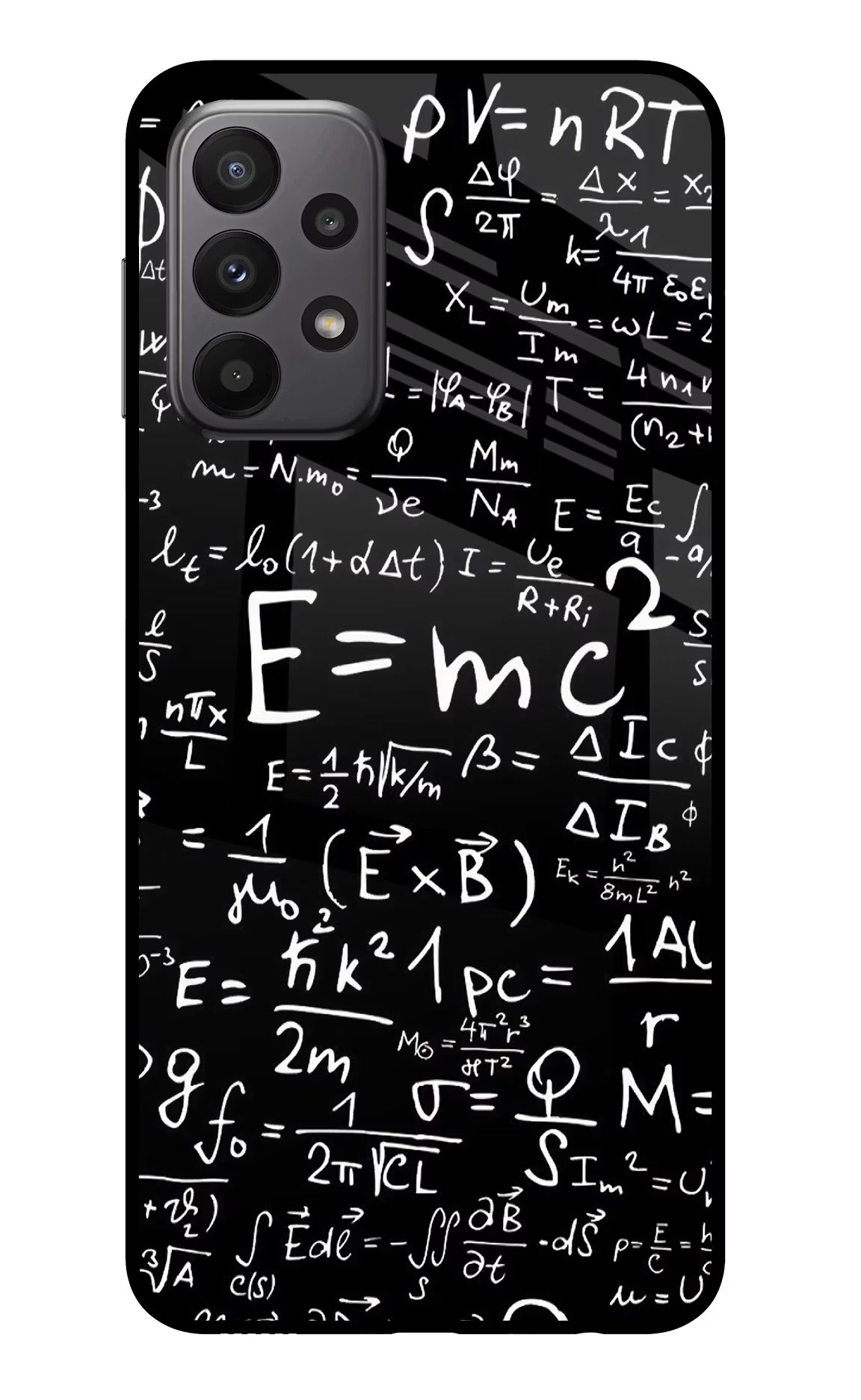 Physics Formula Samsung A23 Glass Case Back Cover by Casekaro