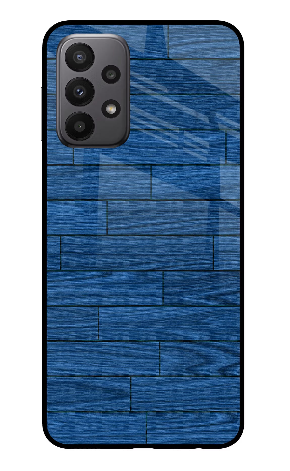 Wooden Texture Samsung A23 Glass Case Back Cover by Casekaro