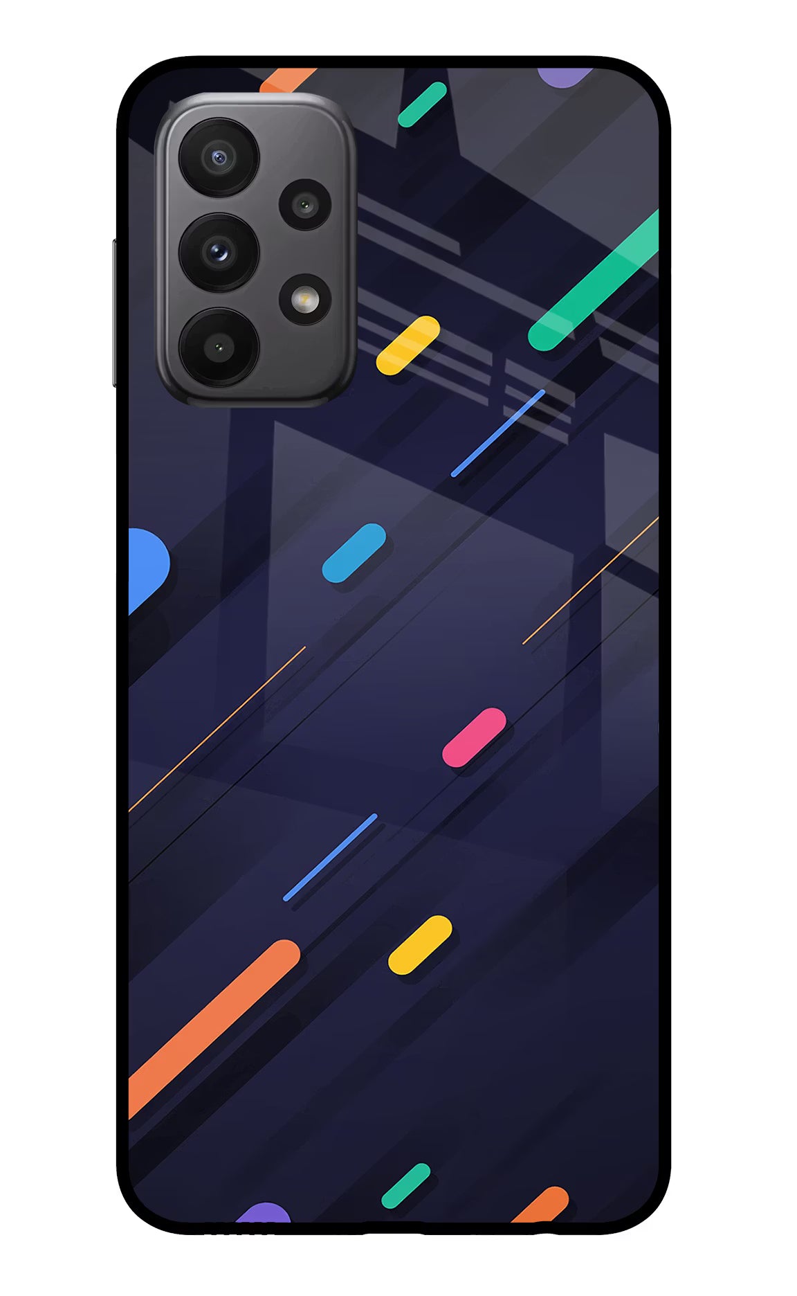 Abstract Design Samsung A23 Glass Case Back Cover by Casekaro