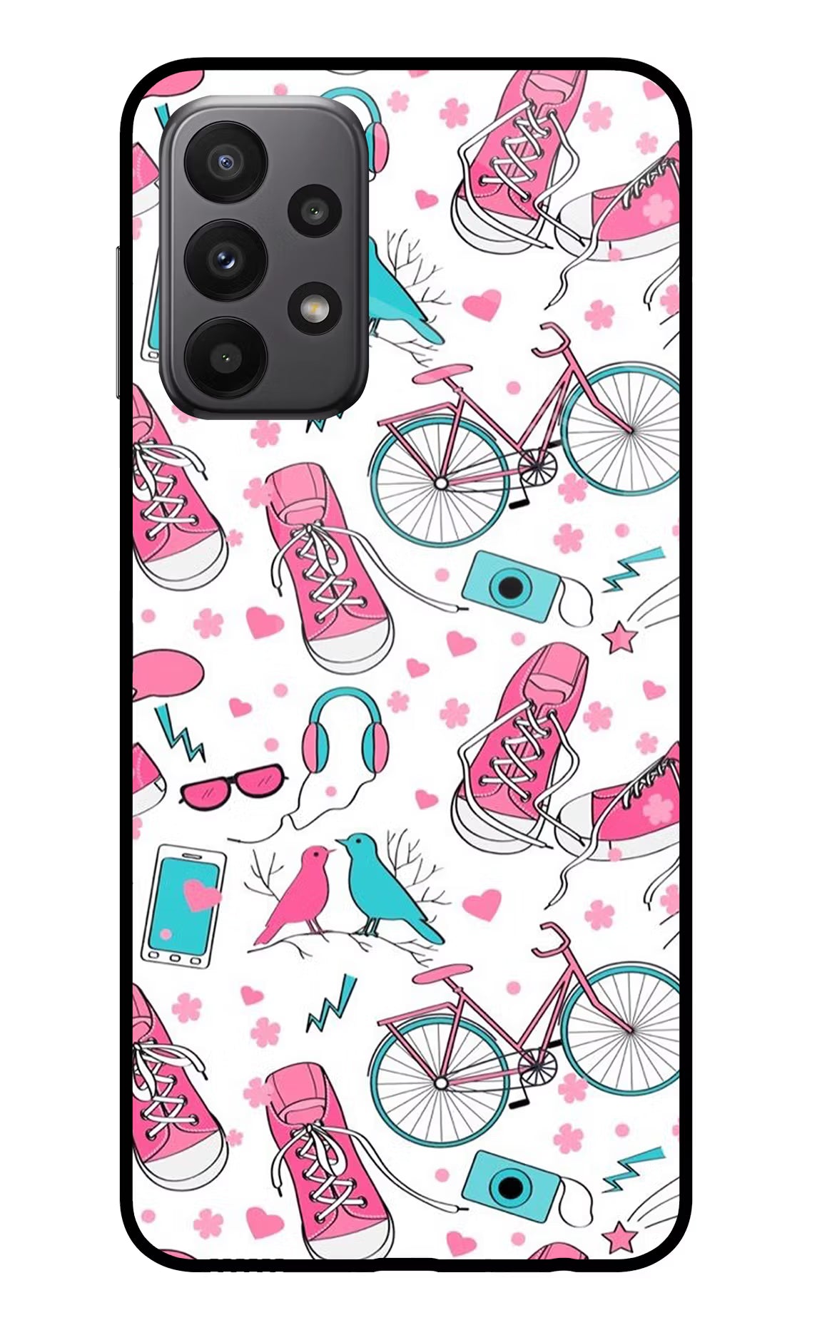 Artwork Samsung A23 Glass Case Back Cover by Casekaro