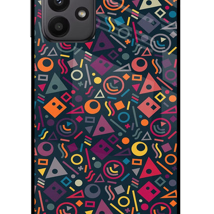 Geometric Abstract Samsung A23 Glass Case Back Cover by Casekaro