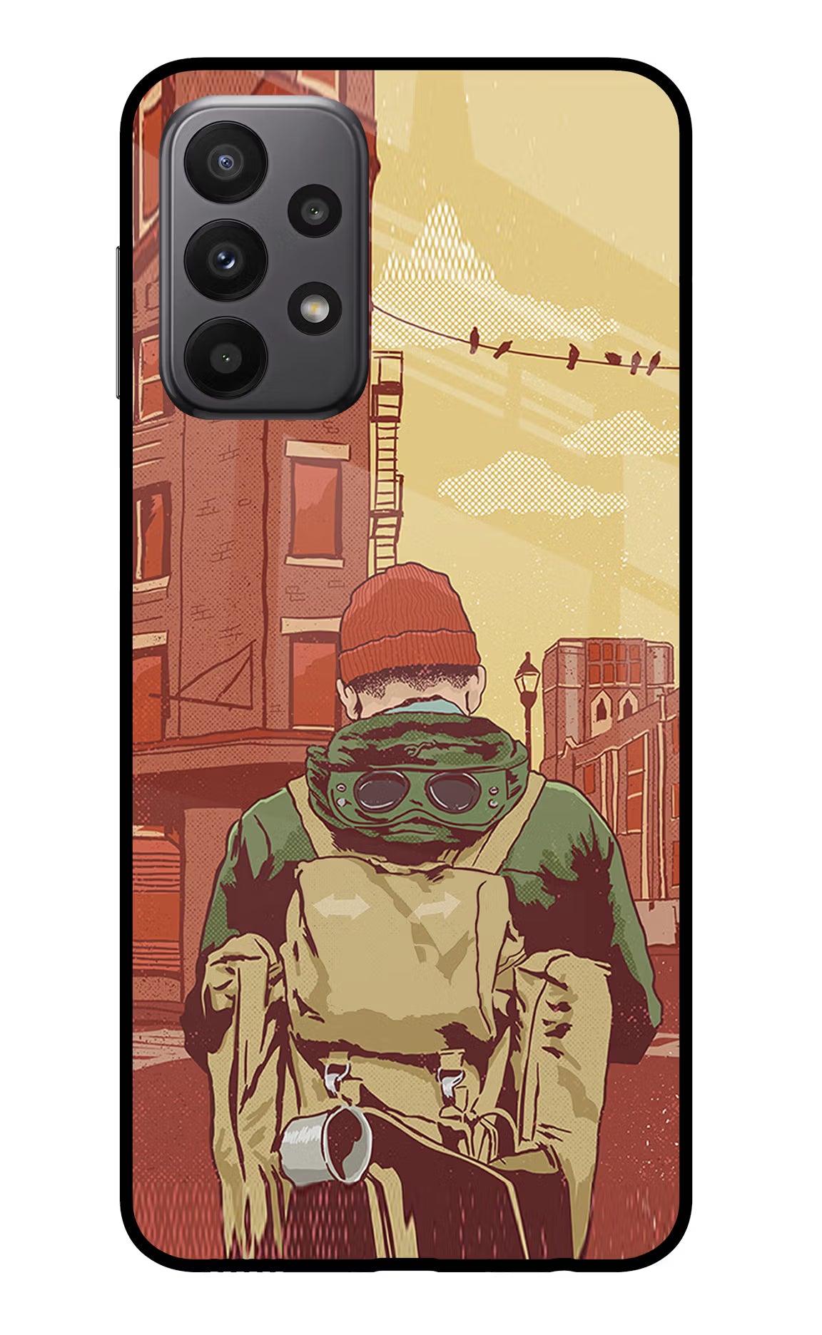 Adventurous Samsung A23 Glass Case Back Cover by Casekaro