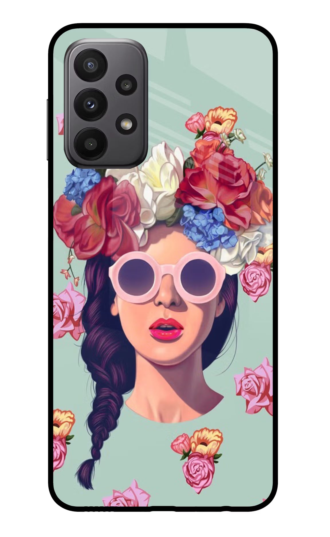 Pretty Girl Samsung A23 Glass Case Back Cover by Casekaro