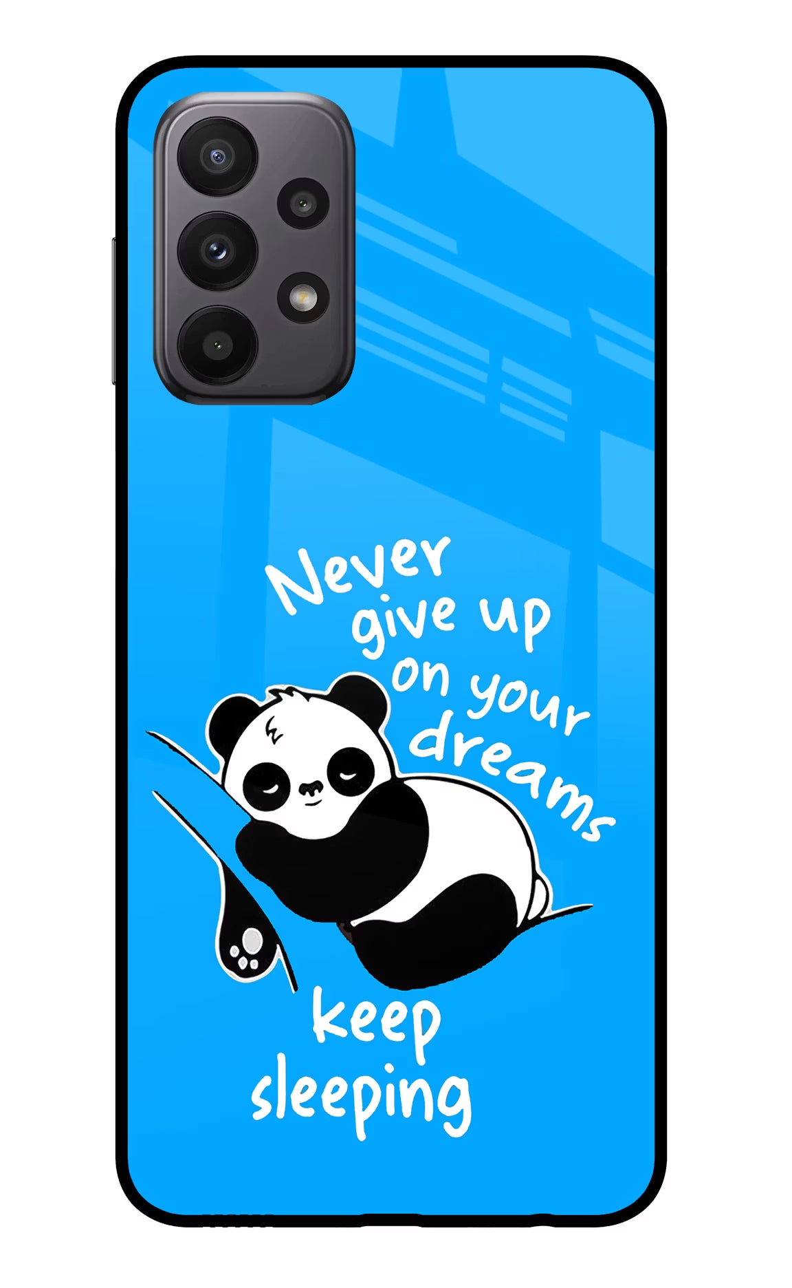 Keep Sleeping Samsung A23 Glass Case Back Cover by Casekaro