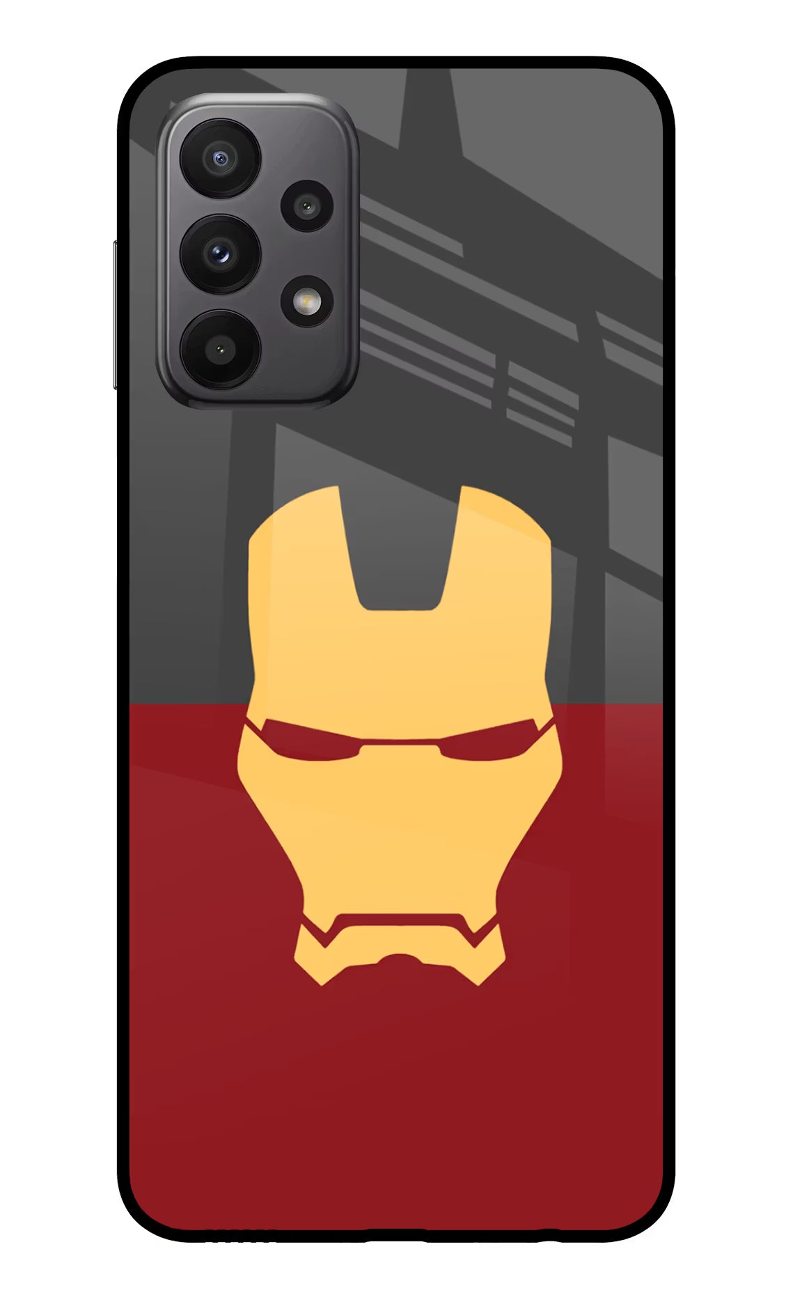Ironman Samsung A23 Glass Case Back Cover by Casekaro