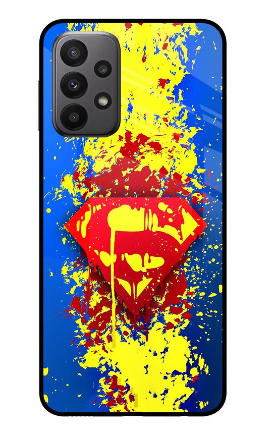 Superman logo Samsung A23 Glass Case