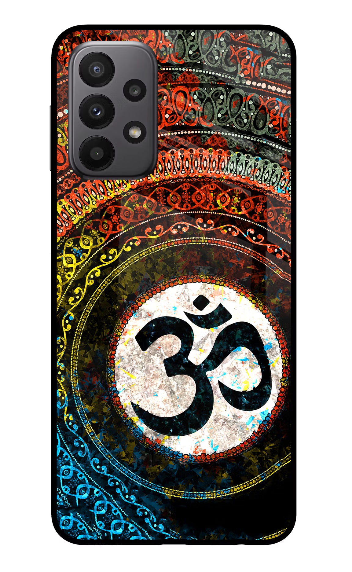 Om Cultural Samsung A23 Glass Case