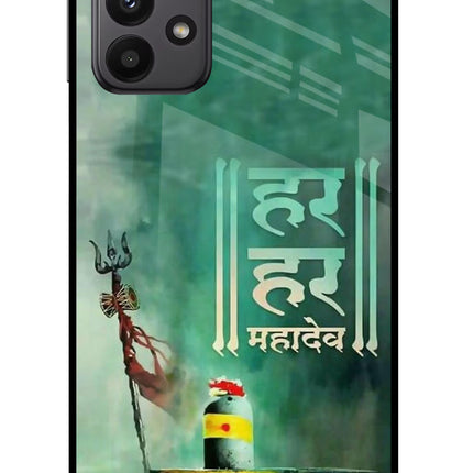 Har Har Mahadev Shivling Samsung A23 Glass Case