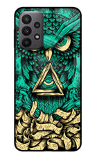 Green Owl Samsung A23 Glass Case