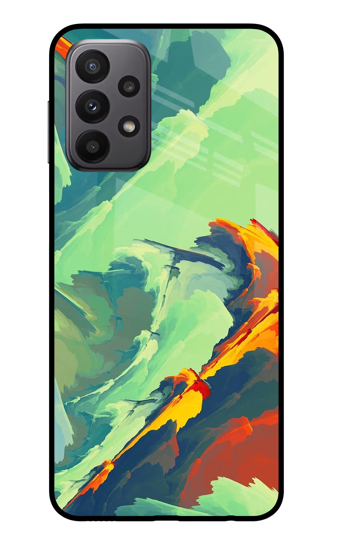 Paint Art Samsung A23 Glass Case Back Cover by Casekaro