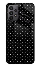 White Dots Samsung A23 Glass Case