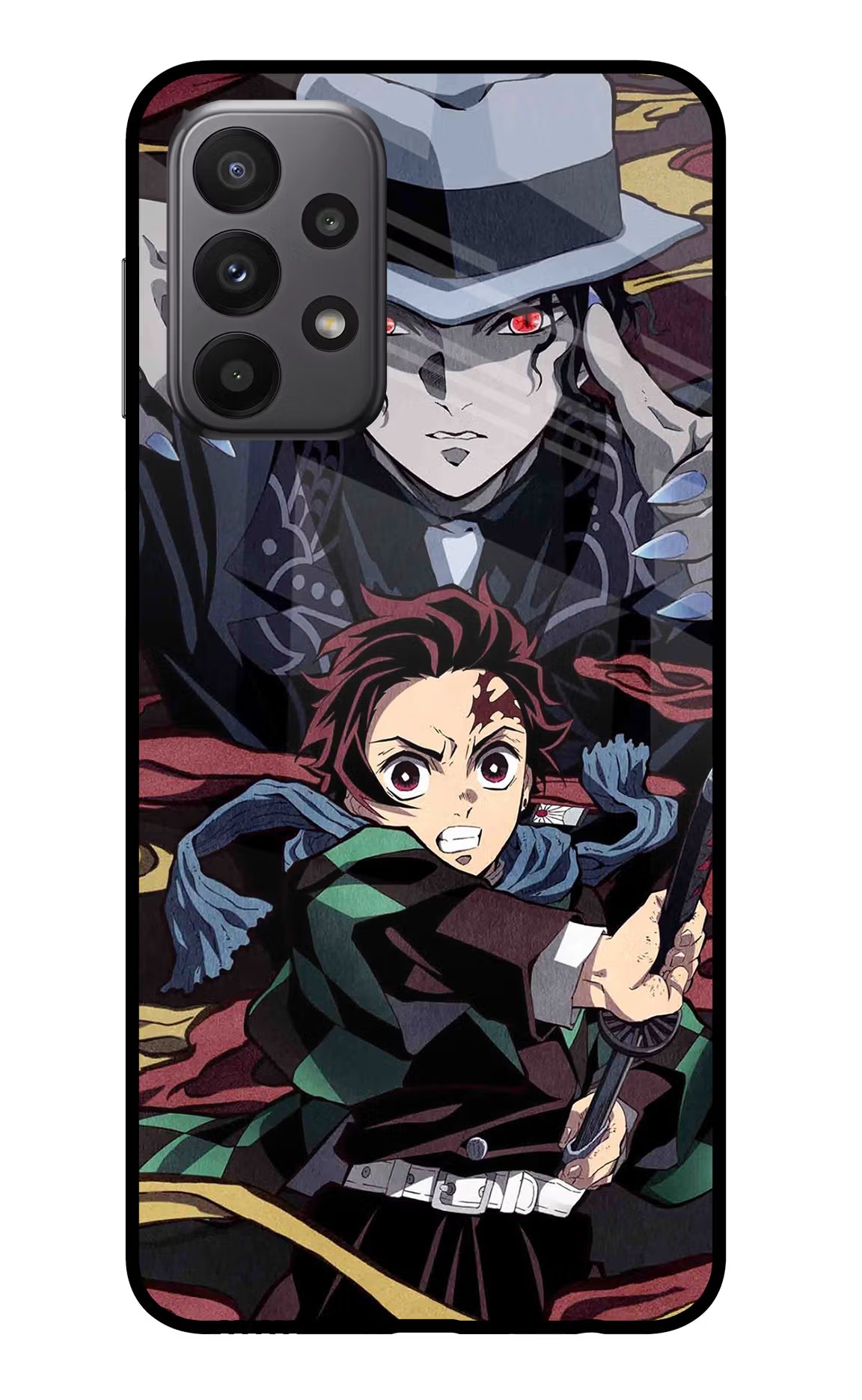 Demon Slayer Samsung A23 Glass Case Back Cover by Casekaro