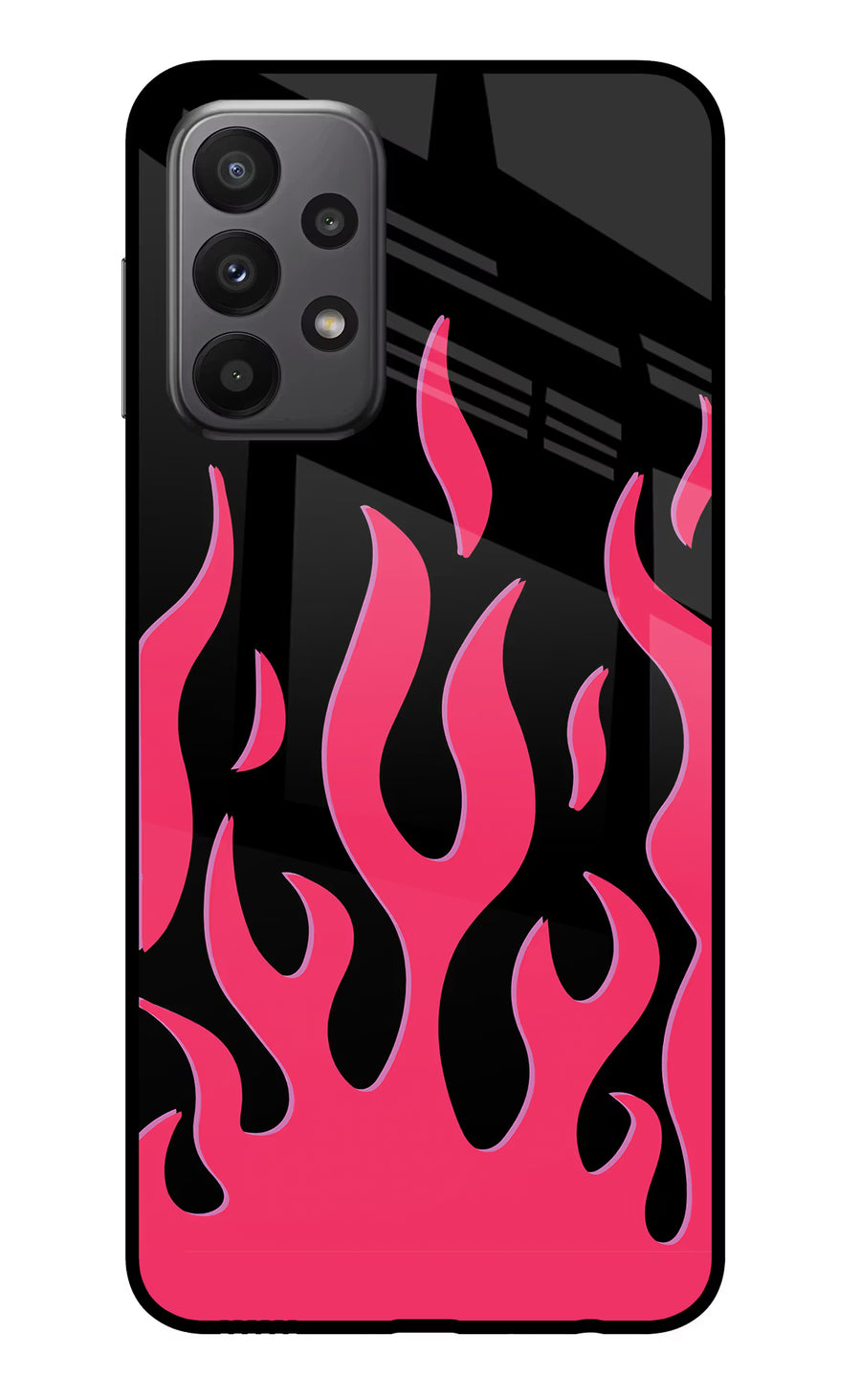 Fire Flames Samsung A23 Back Cover, Glass case