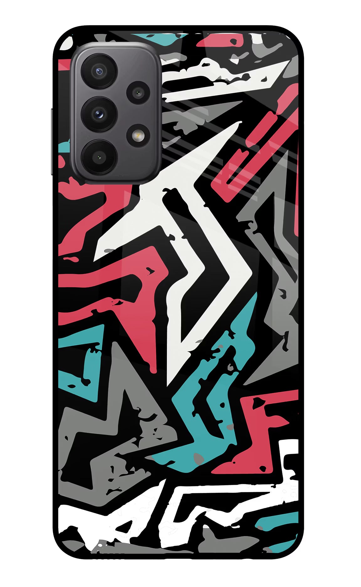 Geometric Graffiti Samsung A23 Glass Case