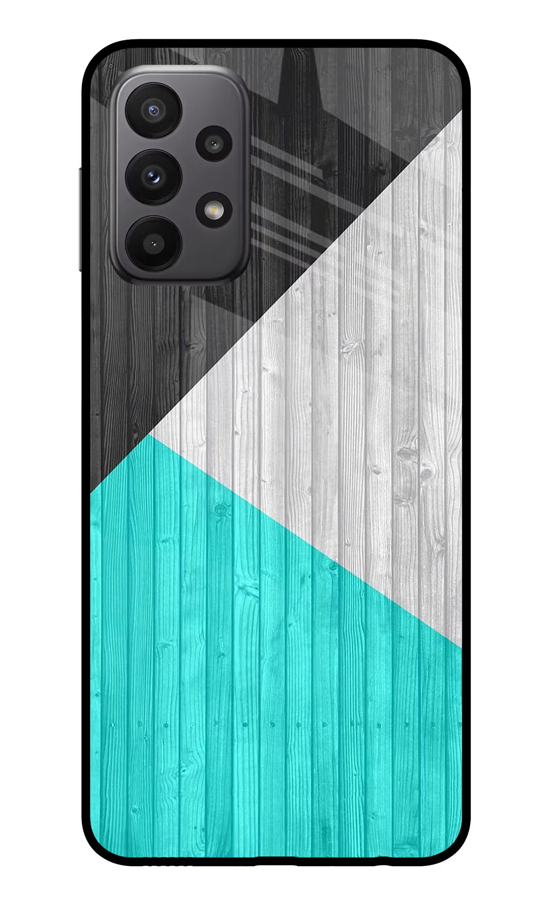 Wooden Abstract Samsung A23 Glass Case Back Cover by Casekaro