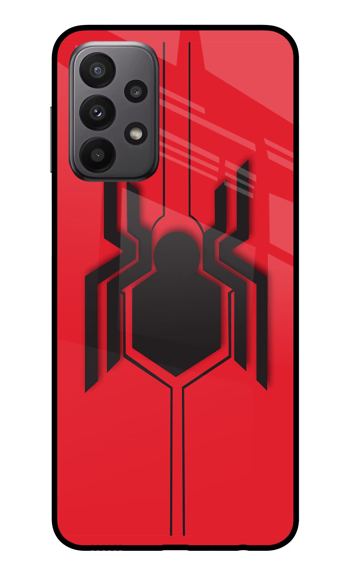 Spider Samsung A23 Glass Case Back Cover by Casekaro