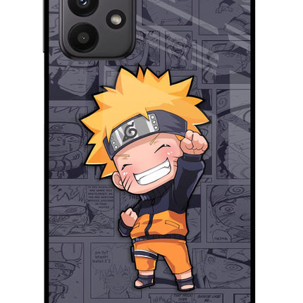 Chota Naruto Samsung A23 Glass Case Back Cover by Casekaro