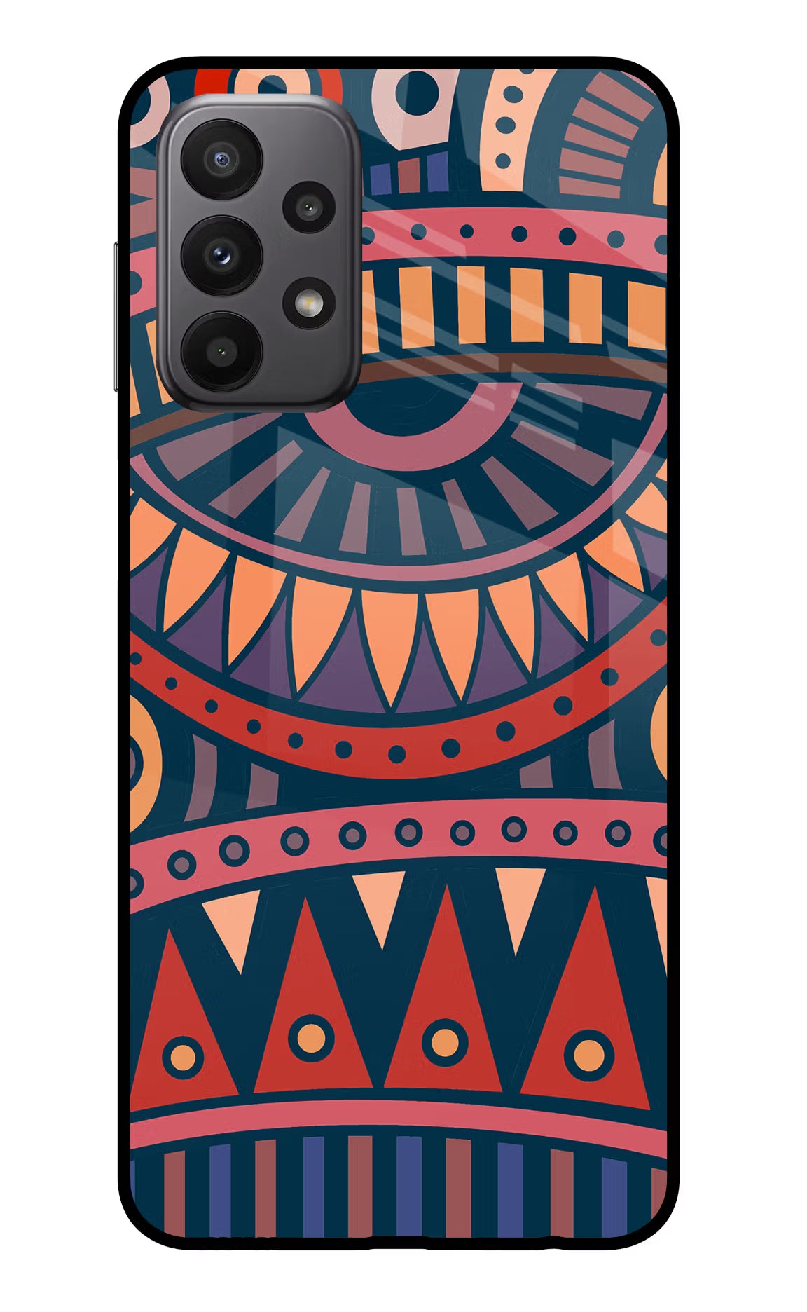African Culture Design Samsung A23 Glass Case Back Cover by Casekaro