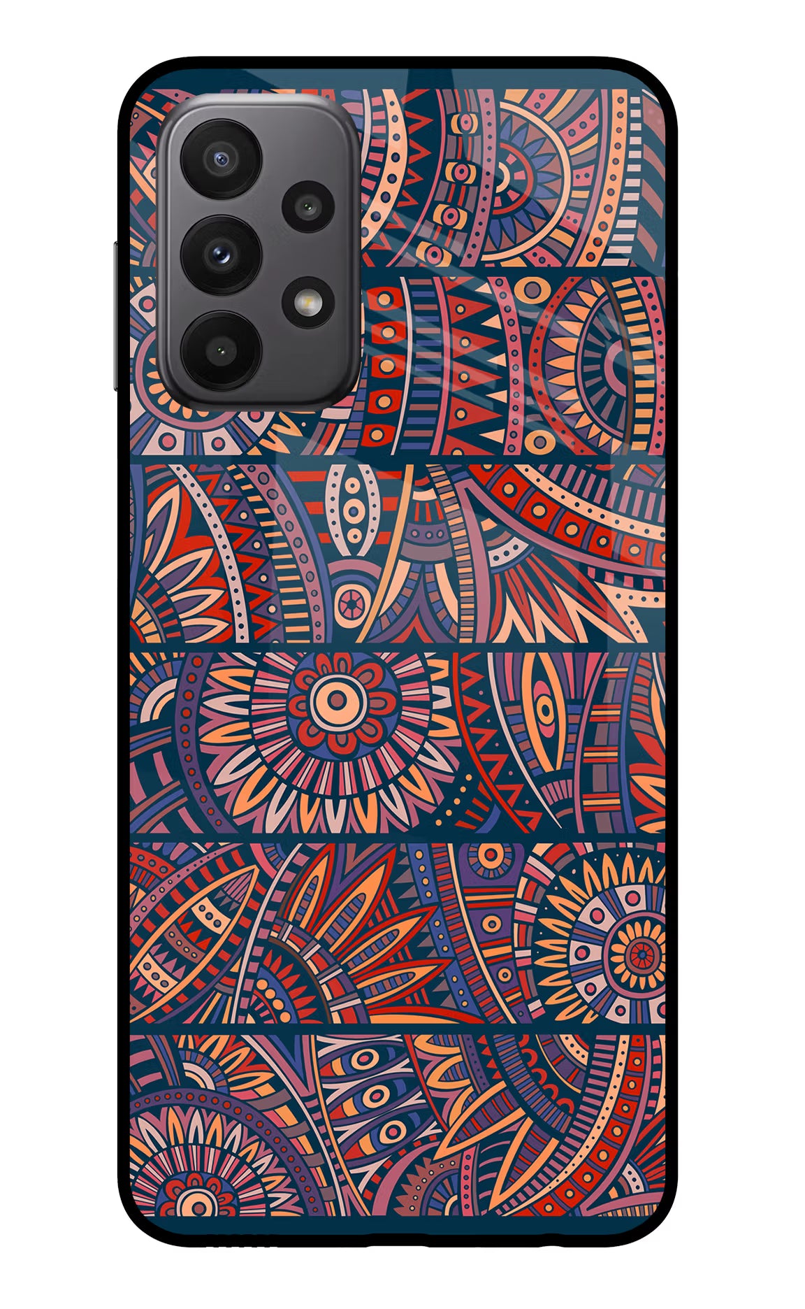 African Culture Design Samsung A23 Glass Case Back Cover by Casekaro