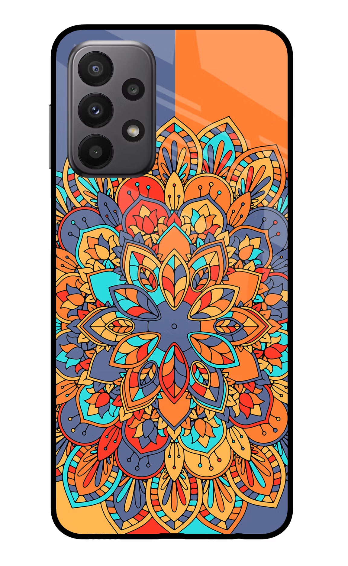 Color Mandala Samsung A23 Glass Case Back Cover by Casekaro