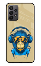 Monkey Headphone Samsung A23 Glass Case