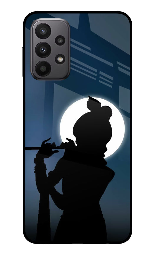 Shri Krishna Silhouette Samsung A23 Glass Case
