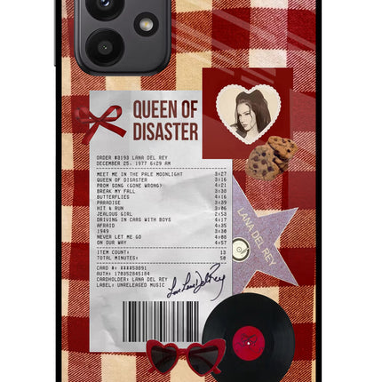 Queen of Disaster Samsung A23 Glass Case