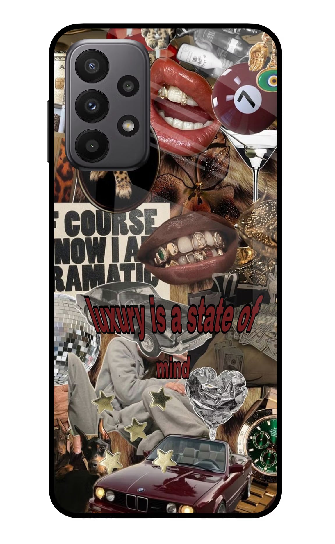 Luxury Samsung A23 Glass Case