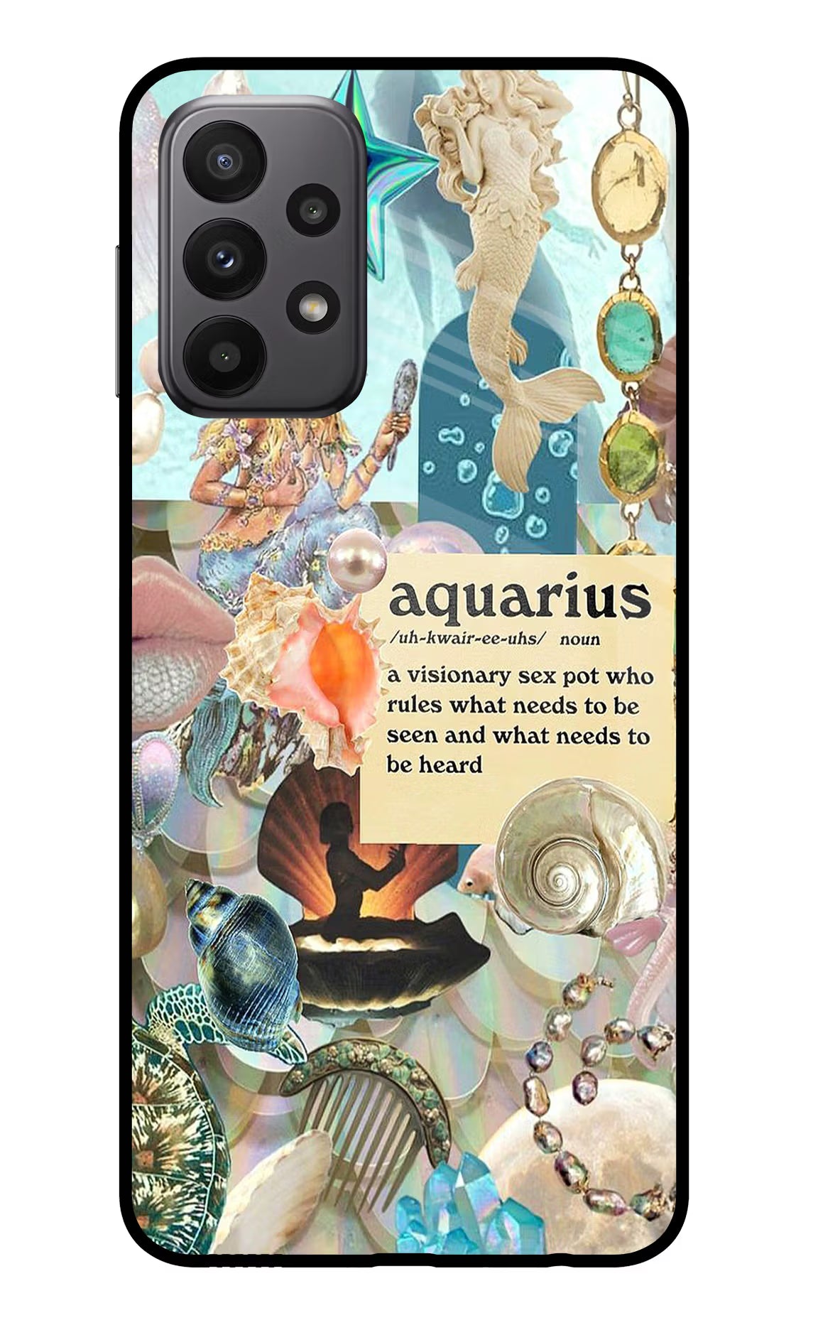 Aquarius Zodiac Samsung A23 Glass Case