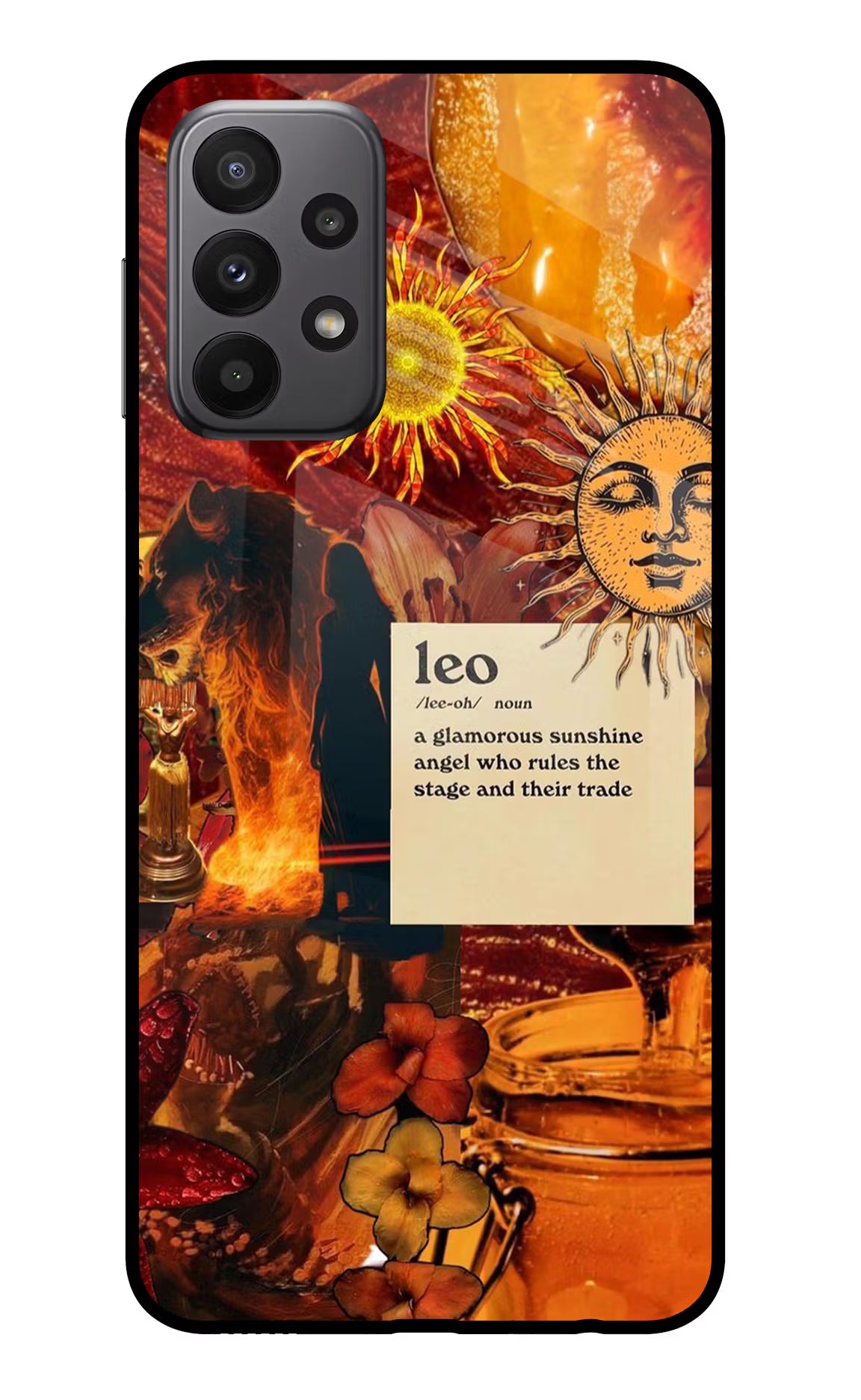 Leo Zodiac Samsung A23 Glass Case