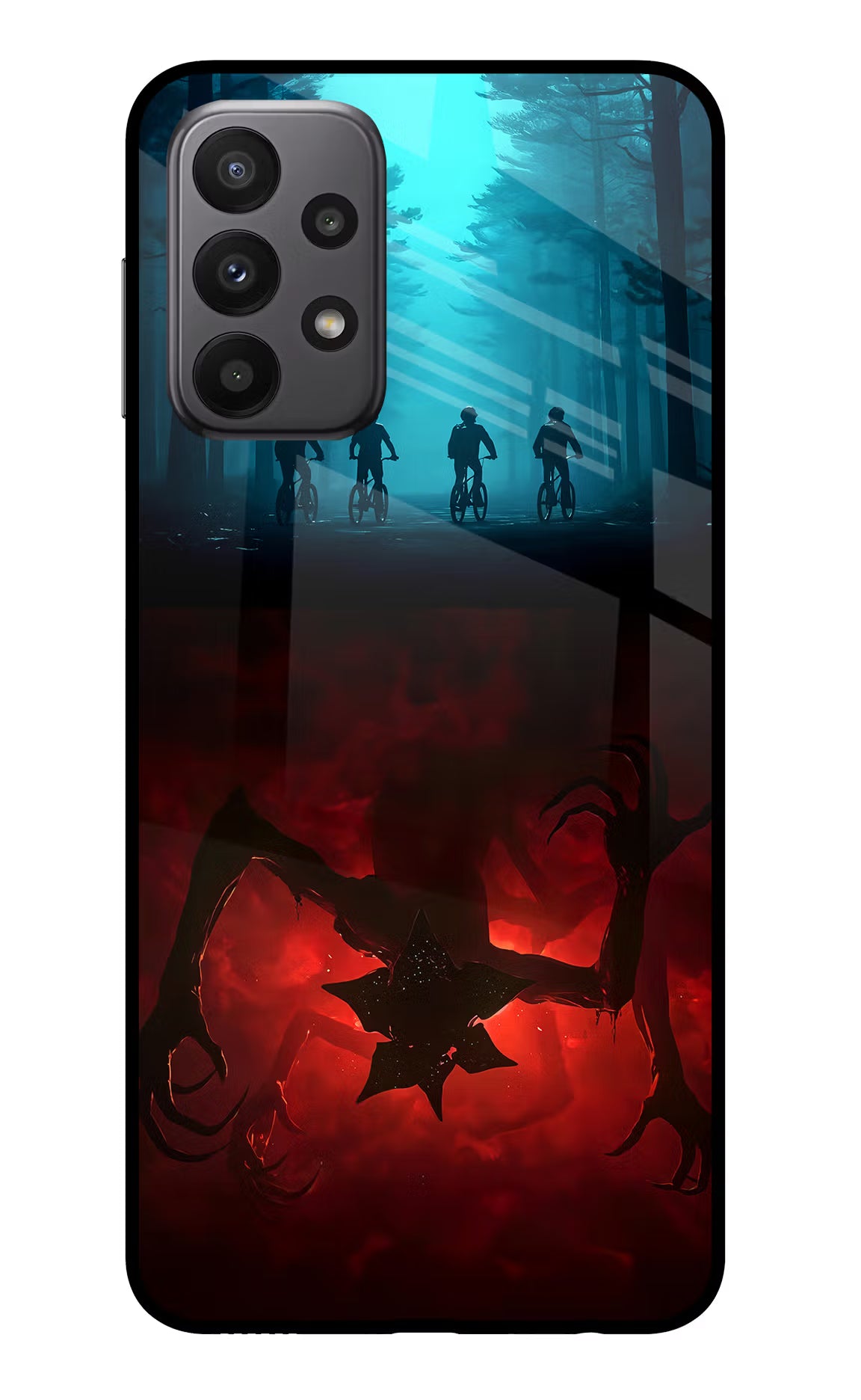 Ordinary Things Downside Up Samsung A23 Glass Case Back Cover by Casekaro