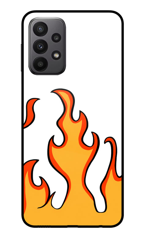 Fired Up – White Samsung A23 Glass Case