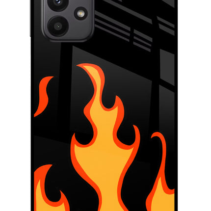 Fired Up – Black Samsung A23 Glass Case