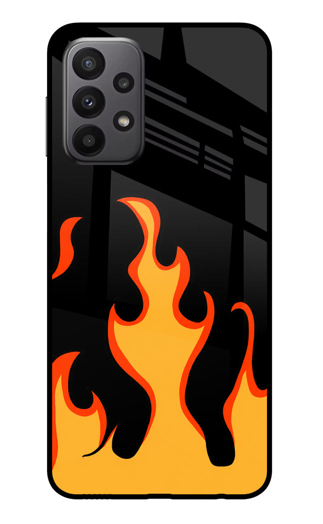 Fired Up – Black Samsung A23 Glass Case