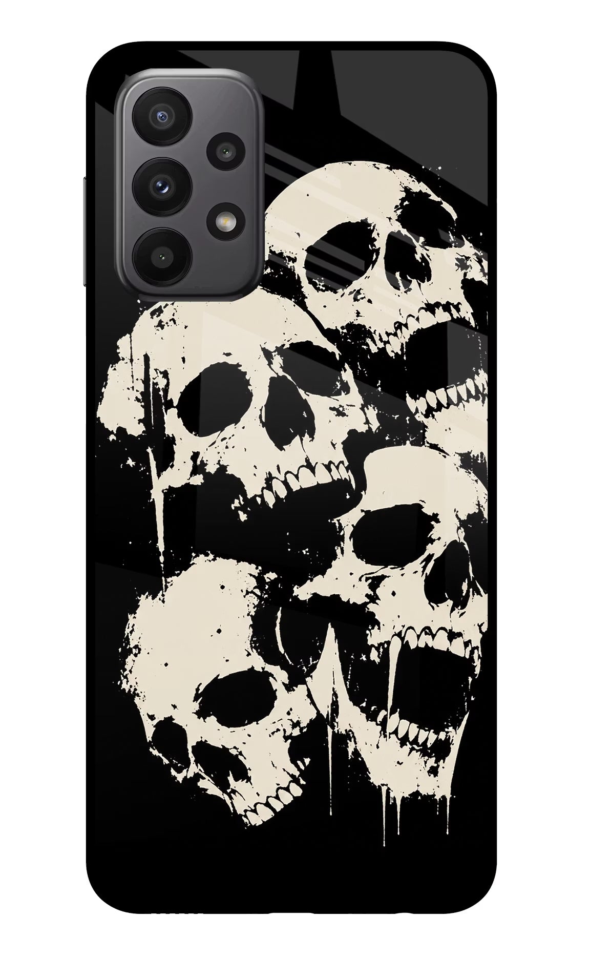 Dead Stack Samsung A23 Glass Case Back Cover by Casekaro