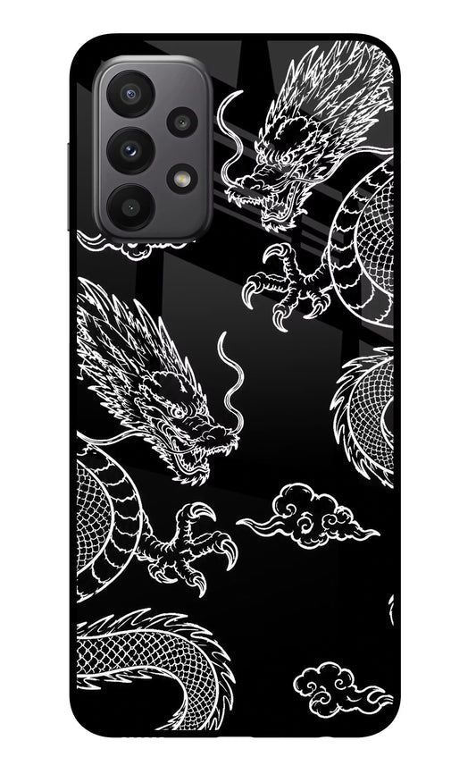 Twin Dragons Samsung A23 Glass Case