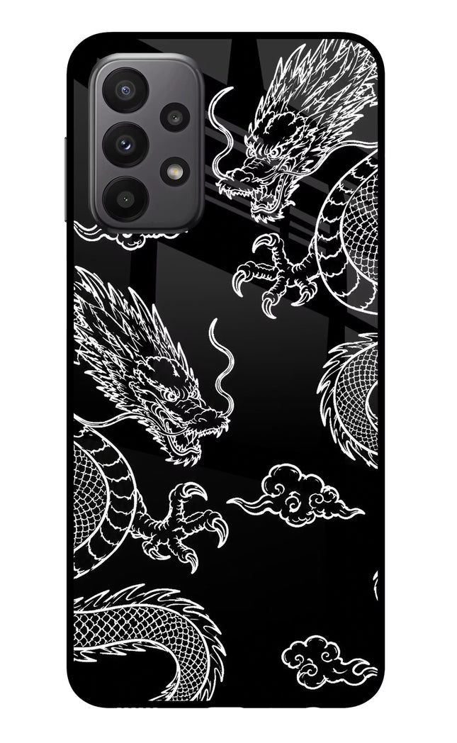 Twin Dragons Samsung A23 Glass Case