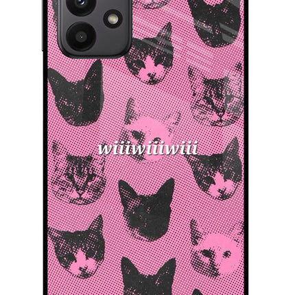 Pink Cats Samsung A23 Glass Case
