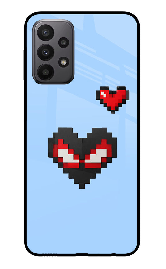 Peter Heart Samsung A23 Glass Case