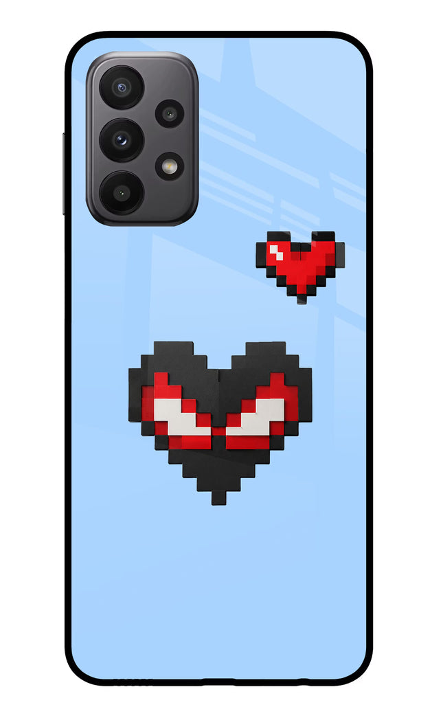 Peter Heart Samsung A23 Glass Case