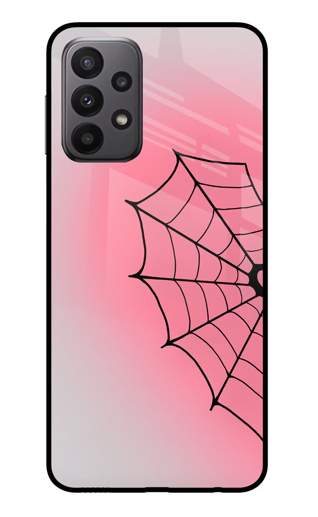 Pink Web Samsung A23 Glass Case